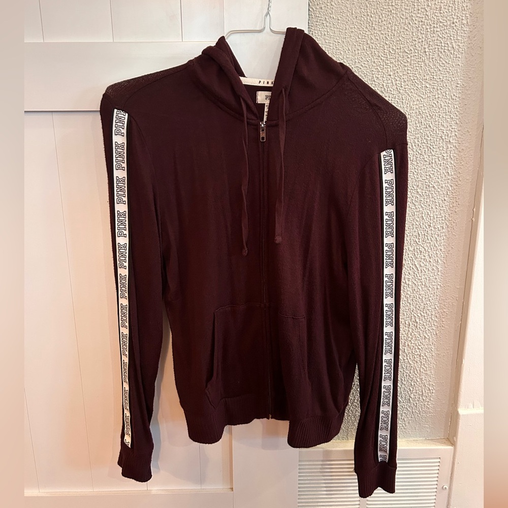 PINK Victoria's Secret Maroon Hoodie Sweater